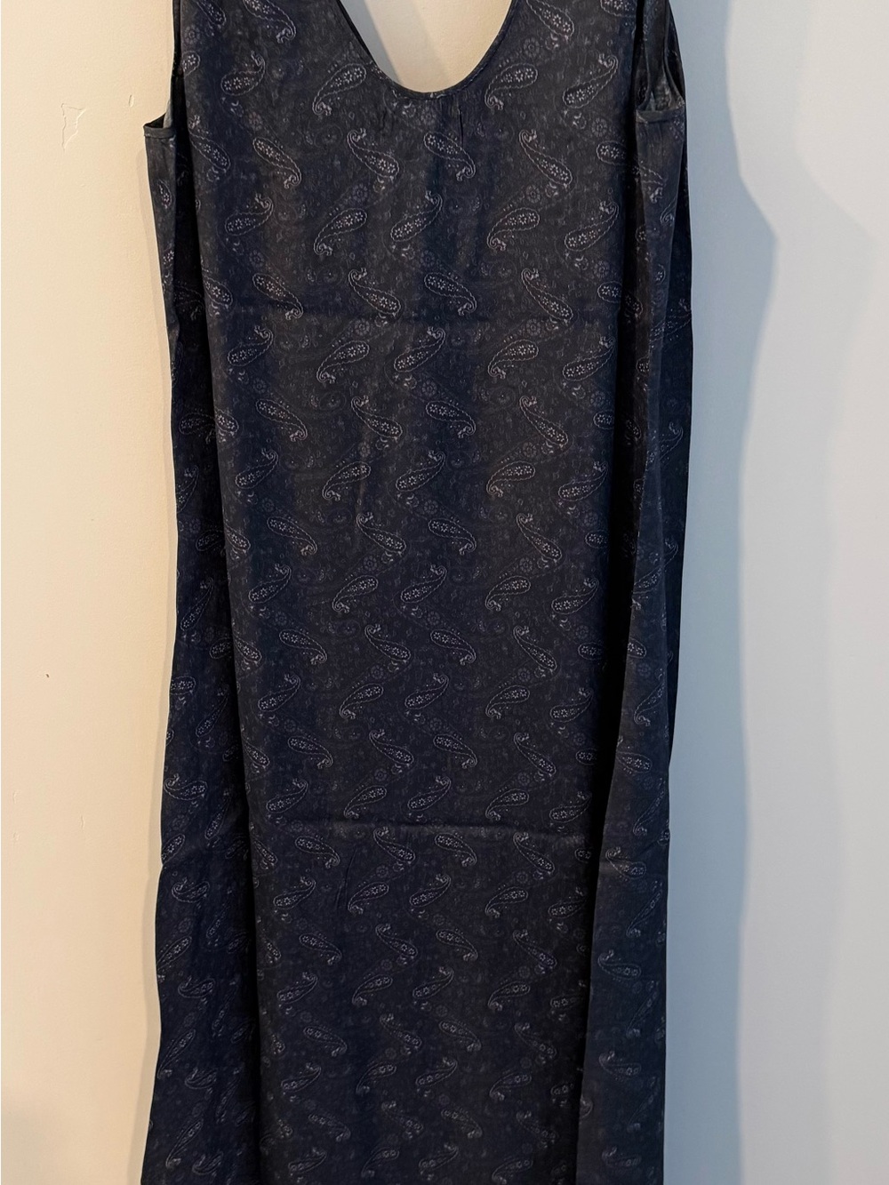 NWOT Tecovas Slip Dress Navy Patterned size M - Picture 2 of 4